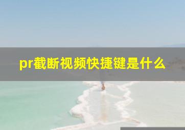 pr截断视频快捷键是什么