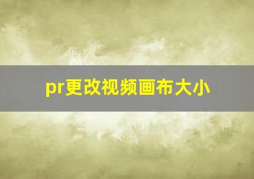 pr更改视频画布大小