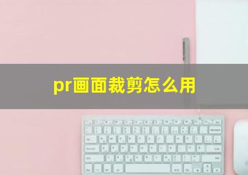 pr画面裁剪怎么用