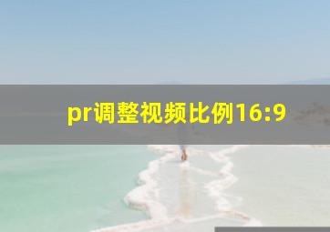 pr调整视频比例16:9