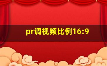 pr调视频比例16:9