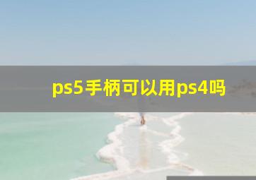 ps5手柄可以用ps4吗