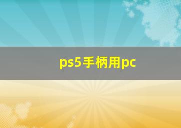 ps5手柄用pc