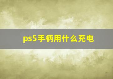 ps5手柄用什么充电