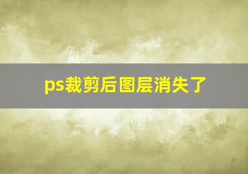 ps裁剪后图层消失了