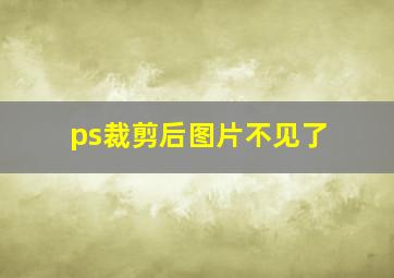 ps裁剪后图片不见了