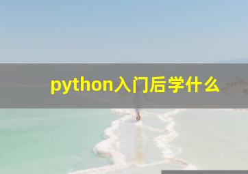 python入门后学什么