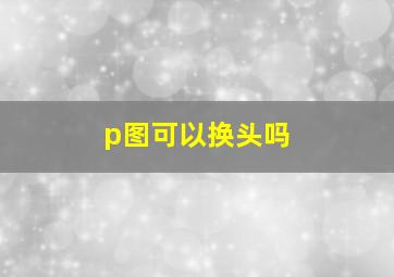 p图可以换头吗