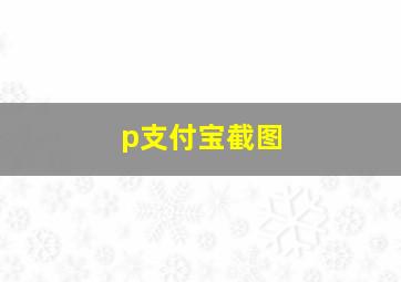 p支付宝截图