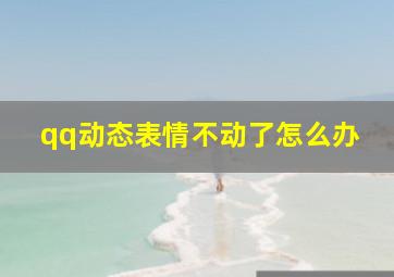 qq动态表情不动了怎么办