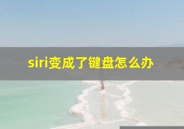 siri变成了键盘怎么办