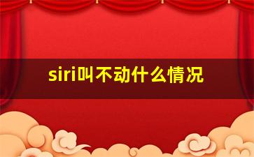 siri叫不动什么情况