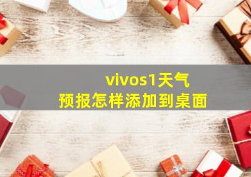 vivos1天气预报怎样添加到桌面