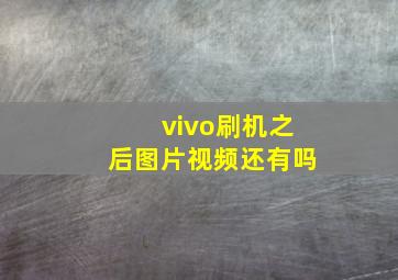 vivo刷机之后图片视频还有吗