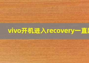 vivo开机进入recovery一直跳