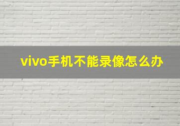 vivo手机不能录像怎么办