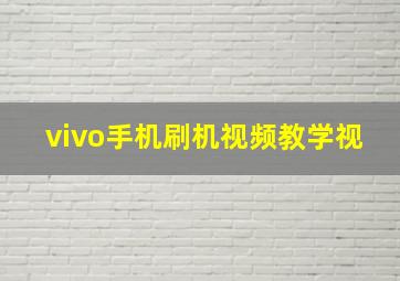 vivo手机刷机视频教学视