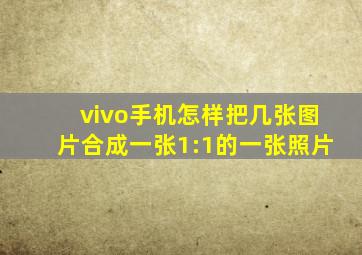 vivo手机怎样把几张图片合成一张1:1的一张照片