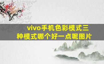 vivo手机色彩模式三种模式哪个好一点呢图片