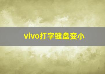 vivo打字键盘变小