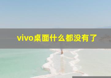 vivo桌面什么都没有了