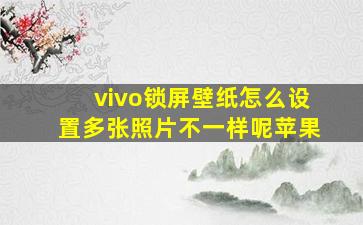 vivo锁屏壁纸怎么设置多张照片不一样呢苹果