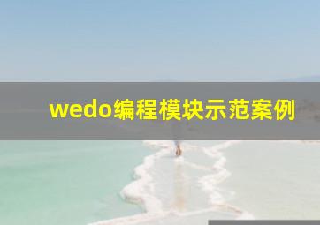 wedo编程模块示范案例