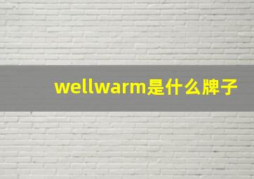 wellwarm是什么牌子