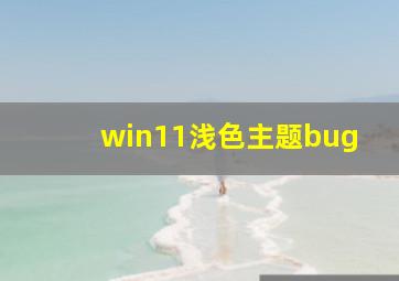 win11浅色主题bug