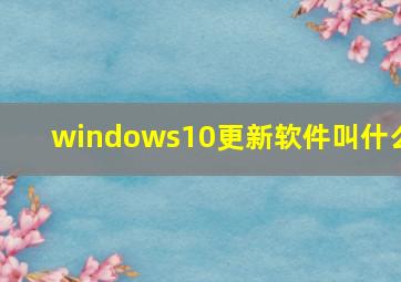 windows10更新软件叫什么