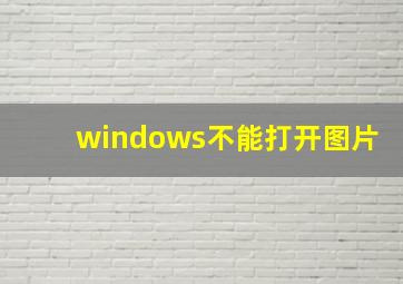 windows不能打开图片