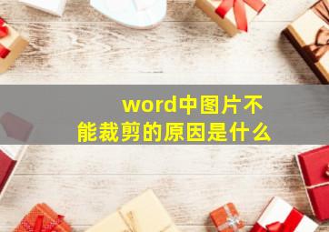 word中图片不能裁剪的原因是什么