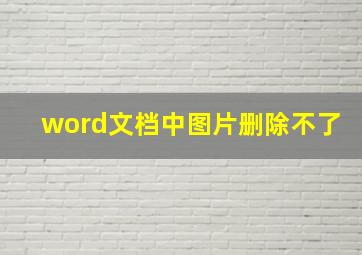 word文档中图片删除不了