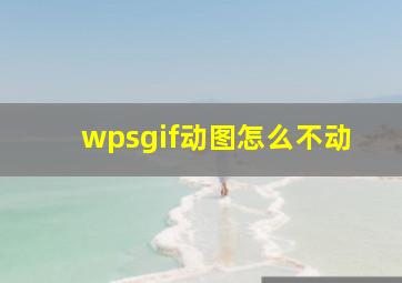 wpsgif动图怎么不动