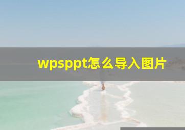 wpsppt怎么导入图片