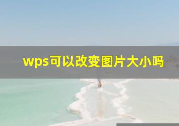 wps可以改变图片大小吗