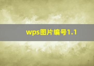 wps图片编号1.1