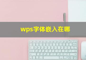 wps字体嵌入在哪