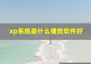 xp系统装什么播放软件好