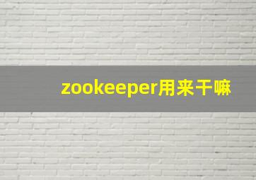 zookeeper用来干嘛