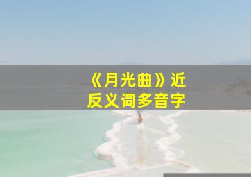 《月光曲》近反义词多音字