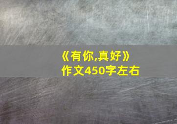 《有你,真好》作文450字左右