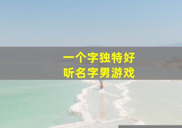 一个字独特好听名字男游戏