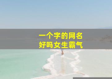 一个字的网名好吗女生霸气