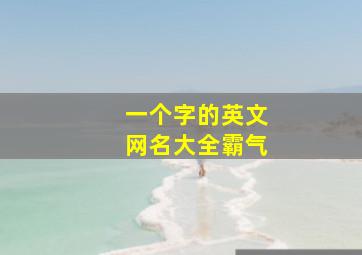 一个字的英文网名大全霸气