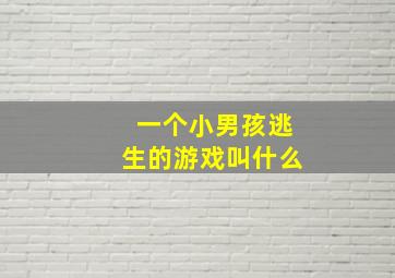 一个小男孩逃生的游戏叫什么