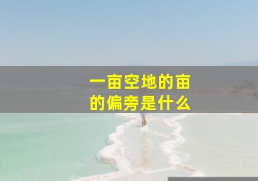 一亩空地的亩的偏旁是什么