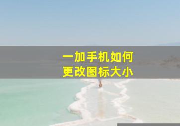 一加手机如何更改图标大小