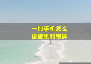 一加手机怎么设壁纸和锁屏