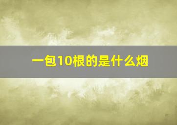 一包10根的是什么烟